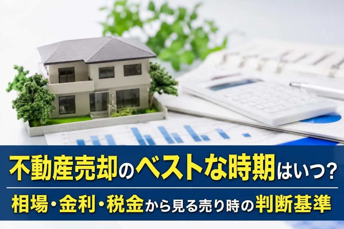不動産売却のベストな時期はいつ?相場・金利・税金から見る売り時の判断基準