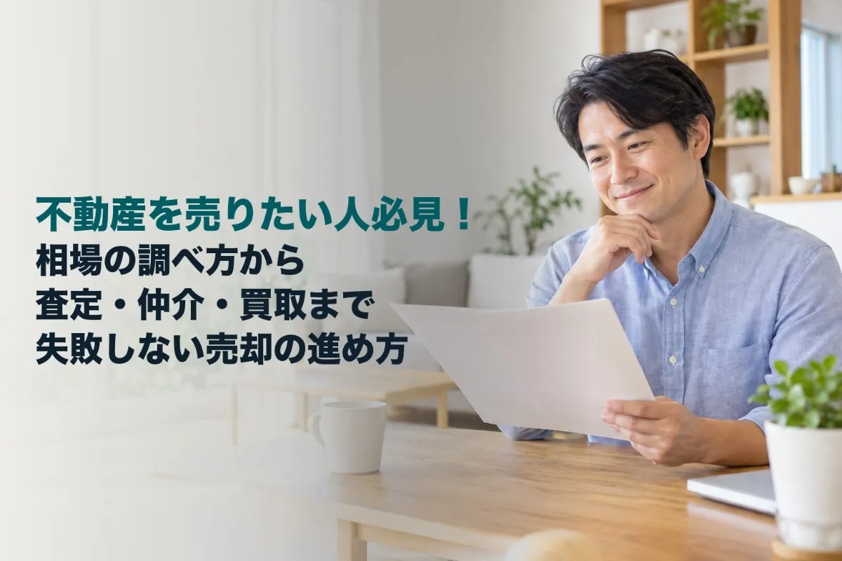 不動産を売りたい人必見!相場の調べ方から査定・仲介・買取まで失敗しない売却の進め方